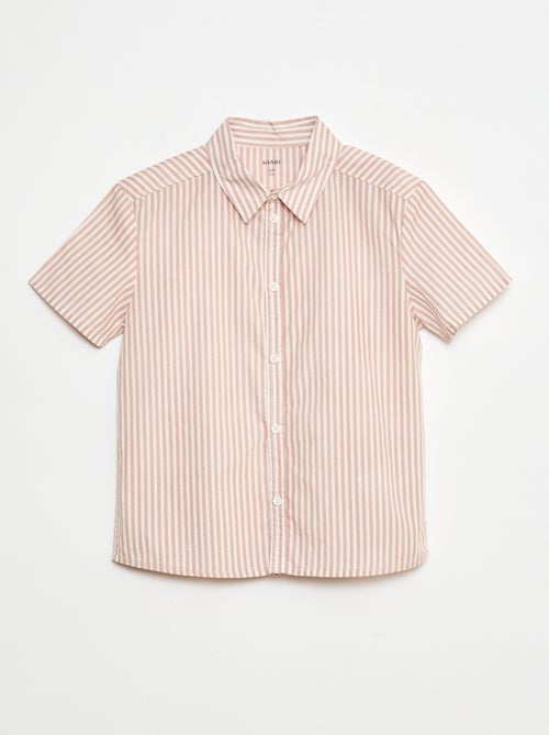 Camisa de manga curta às riscas - Kiabi