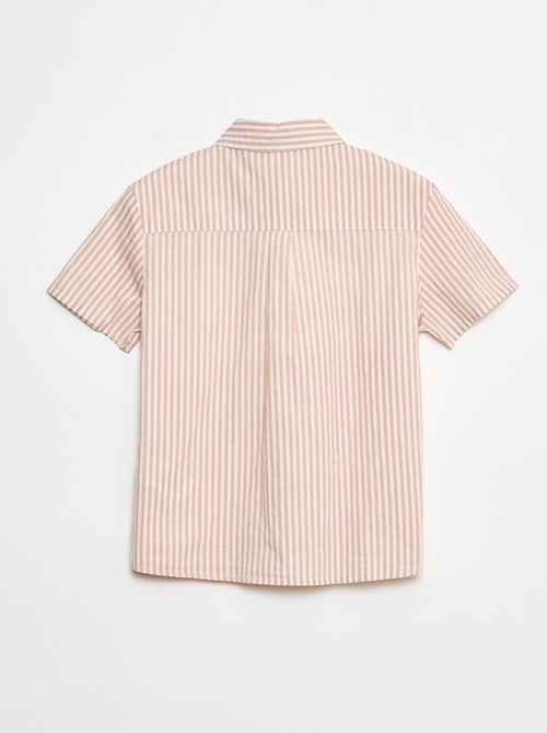 Camisa de manga curta às riscas - Kiabi