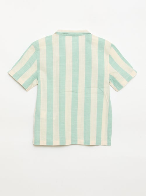 Camisa de manga curta às riscas - Kiabi