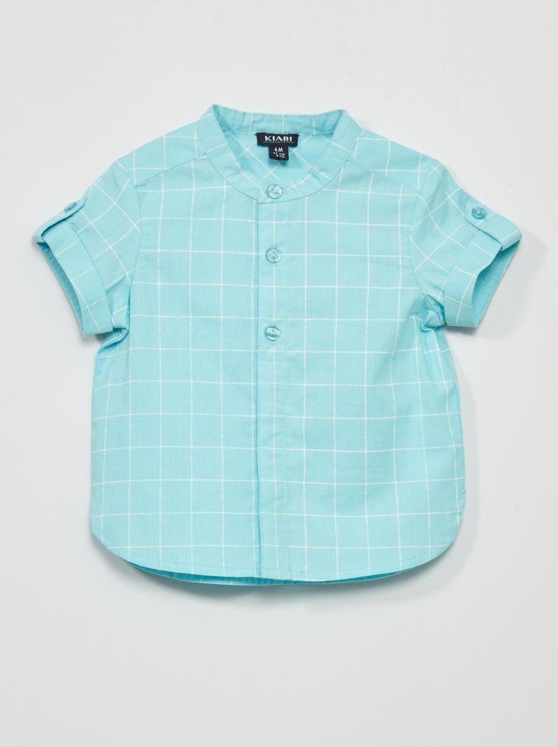 Camisa de manga curta AZUL - Kiabi