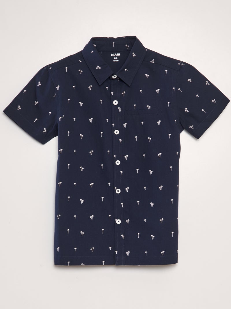 Camisa de manga curta AZUL - Kiabi