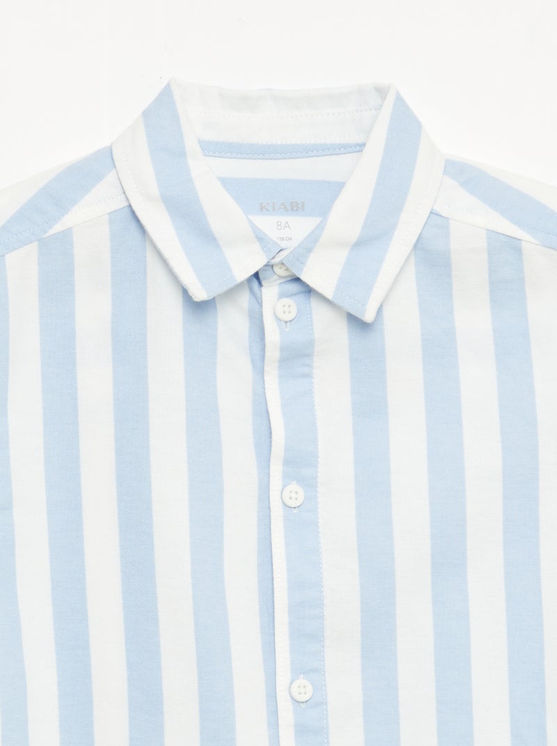 Camisa de manga curta Azul - Kiabi