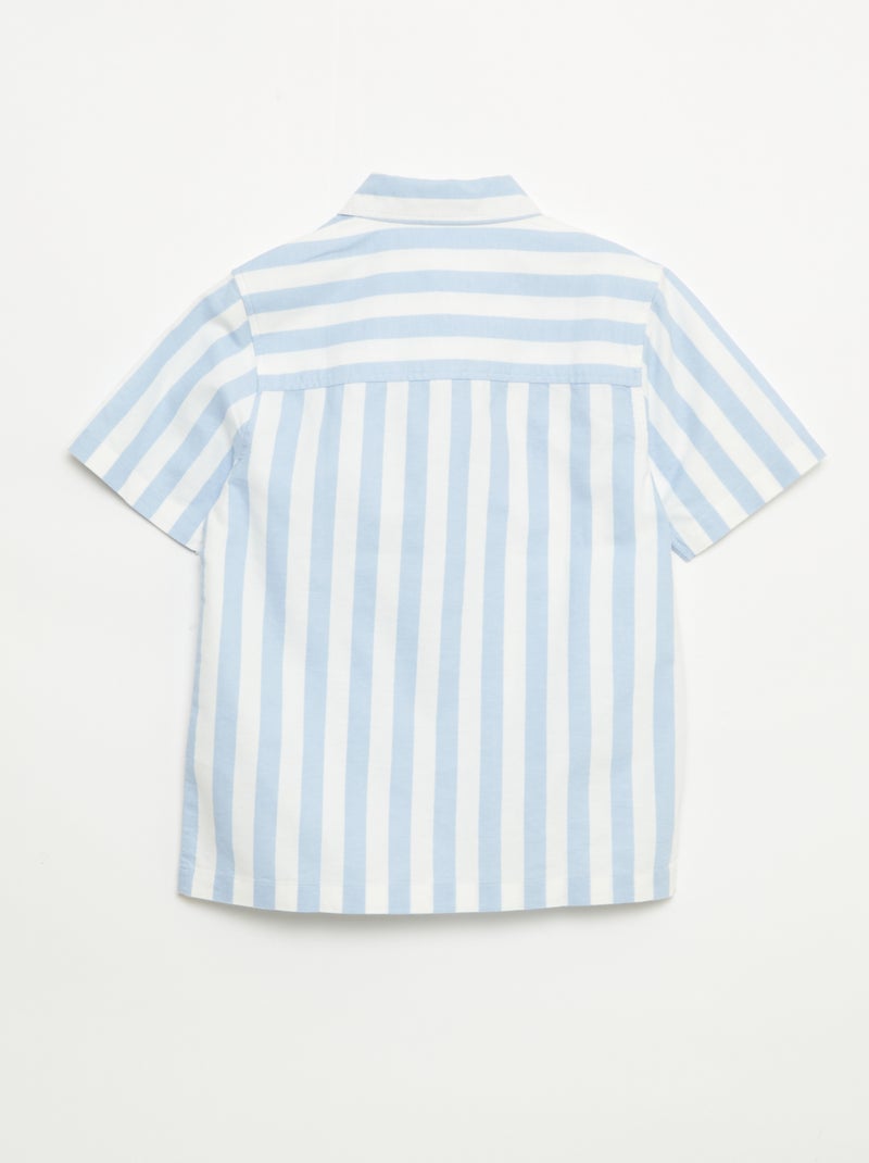 Camisa de manga curta Azul - Kiabi