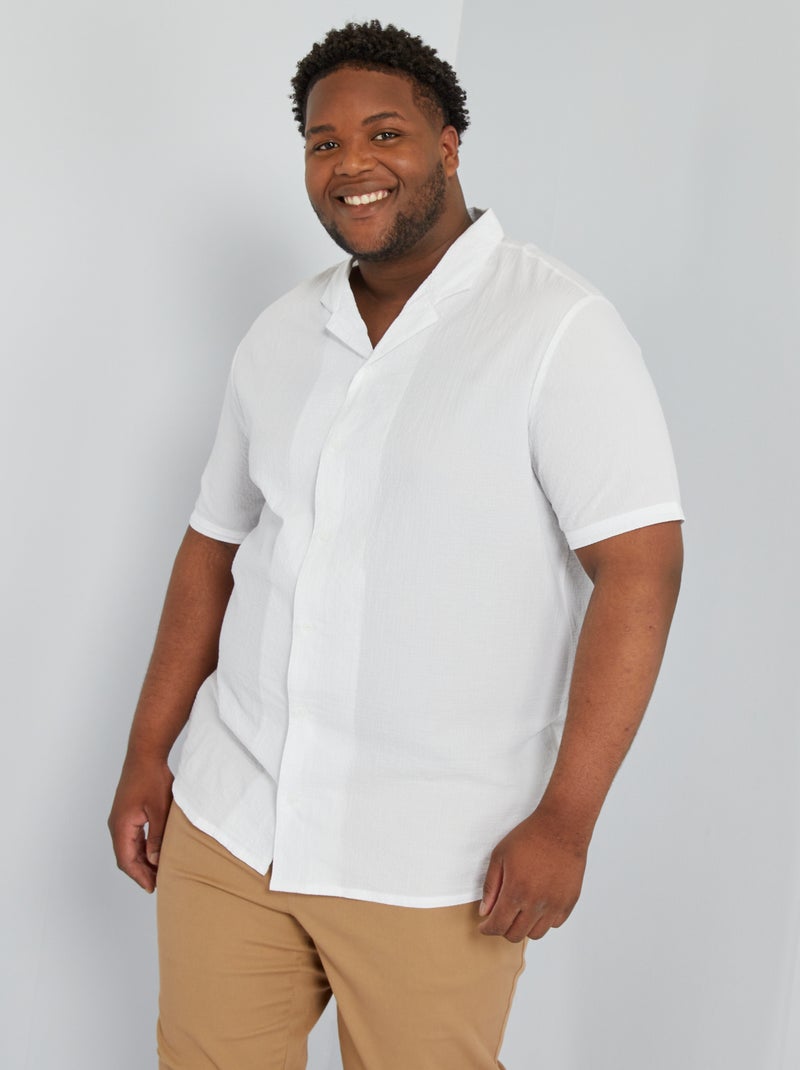 Camisa de manga curta Branco - Kiabi