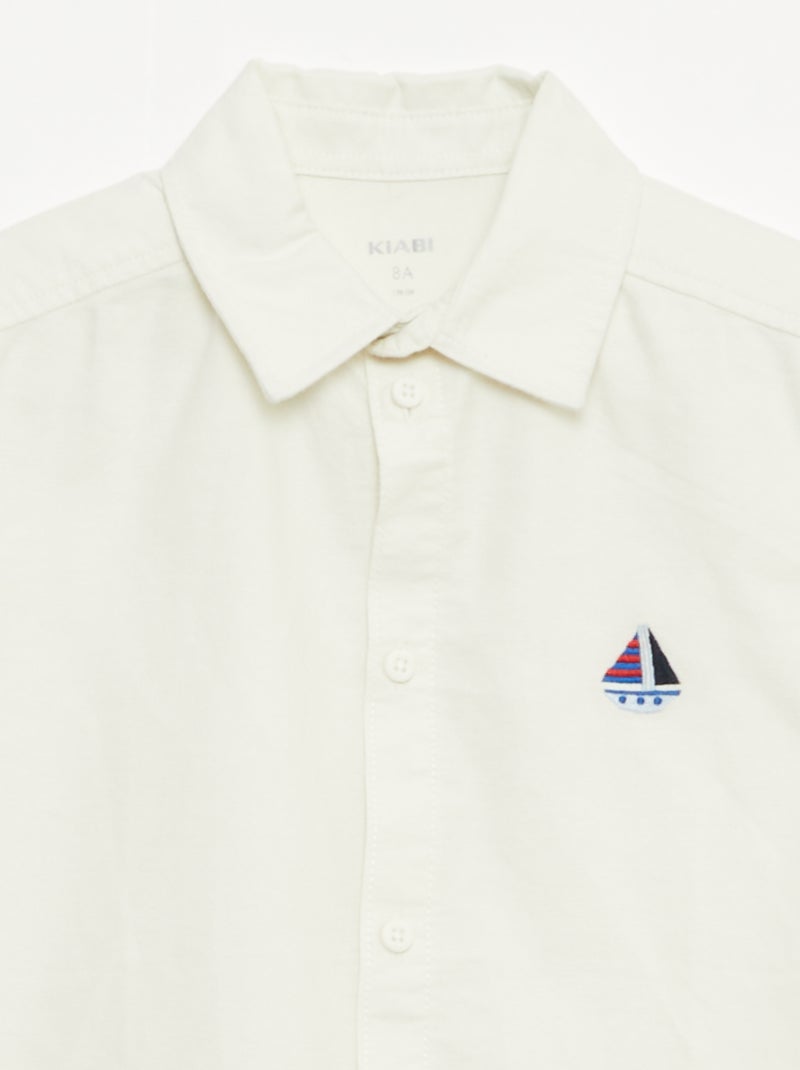 Camisa de manga curta Branco - Kiabi