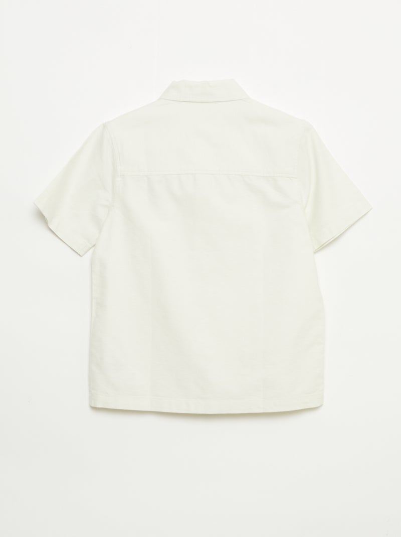 Camisa de manga curta Branco - Kiabi