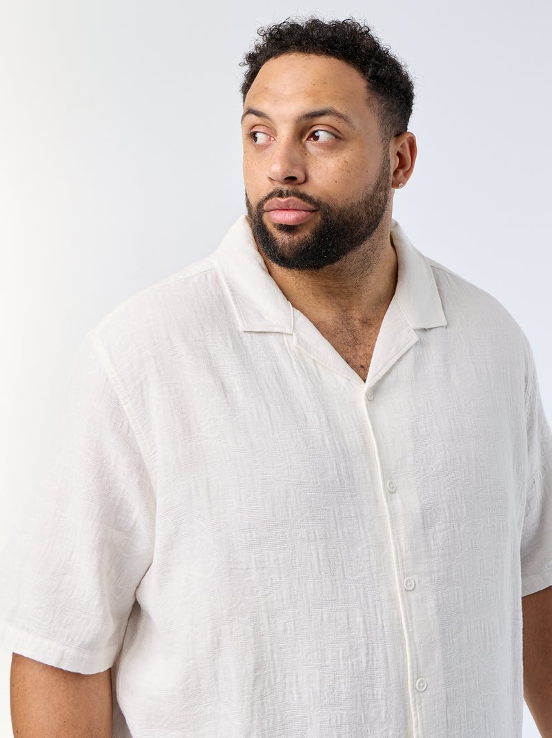 Camisa de manga curta Branco - Kiabi