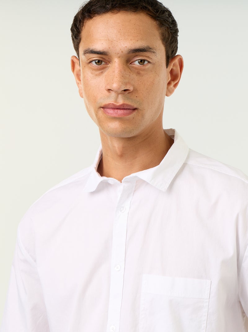 Camisa de manga curta Branco - Kiabi