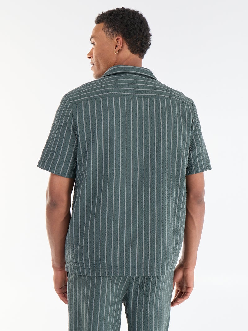 Camisa de manga curta Caqui - Kiabi