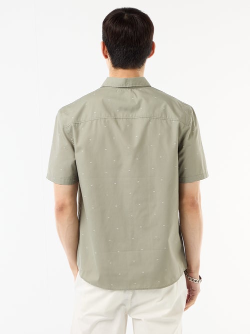 Camisa de manga curta com abertura de botões - Kiabi