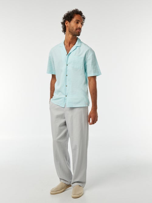 Camisa
 de manga curta com
 bolso frontal - Kiabi