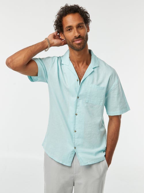 Camisa
 de manga curta com
 bolso frontal - Kiabi