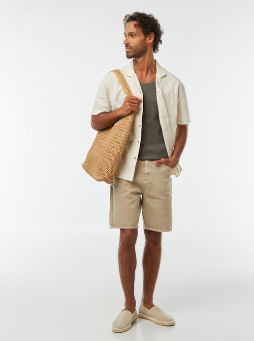 Camisa
 de manga curta com
 bolso frontal - Kiabi