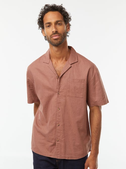 Camisa
 de manga curta com
 bolso frontal - Kiabi