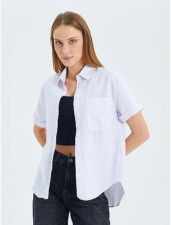 Camisa de manga curta com bolsos mixray