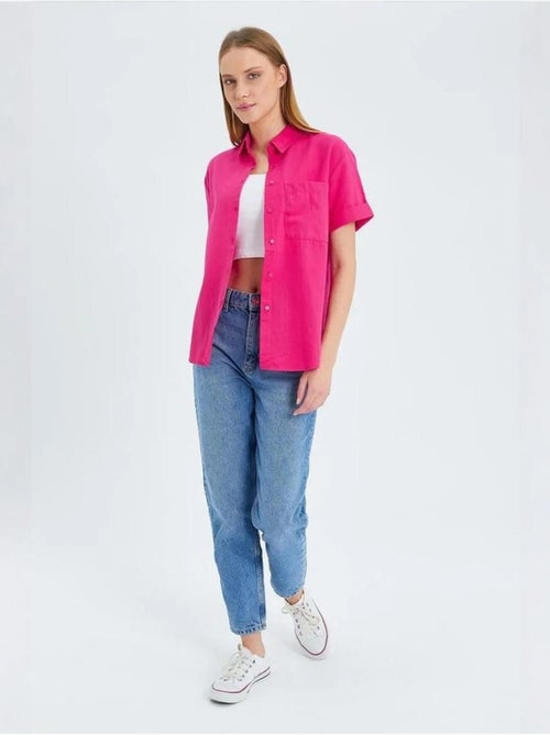 Camisa de manga curta com bolsos mixray - Kiabi