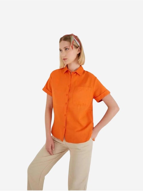 Camisa de manga curta com bolsos mixray - Kiabi Camisa de manga curta com bolsos mixray - Kiabi