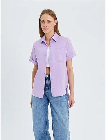 Camisa de manga curta com bolsos mixray
