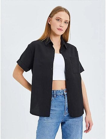 Camisa de manga curta com bolsos mixray