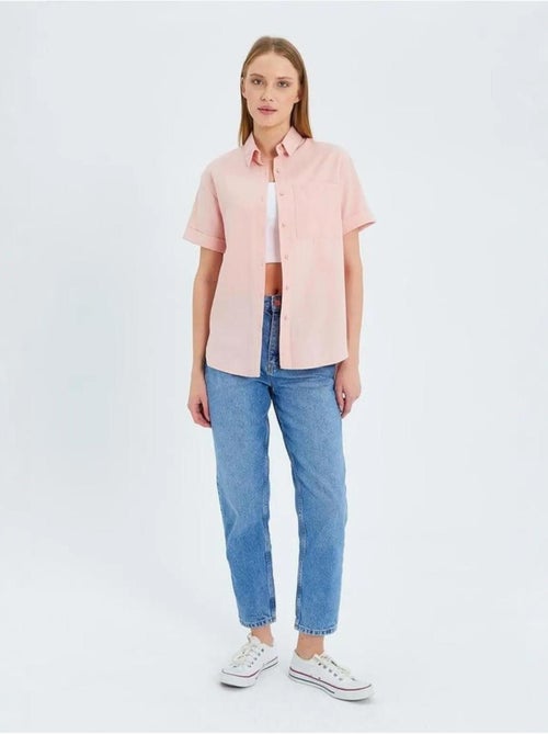 Camisa de manga curta com bolsos mixray - Kiabi