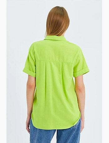 Camisa de manga curta com bolsos mixray