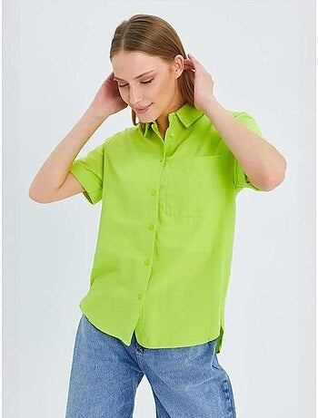 Camisa de manga curta com bolsos mixray