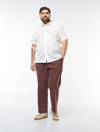 Camisa de manga curta com bordado floral all-over