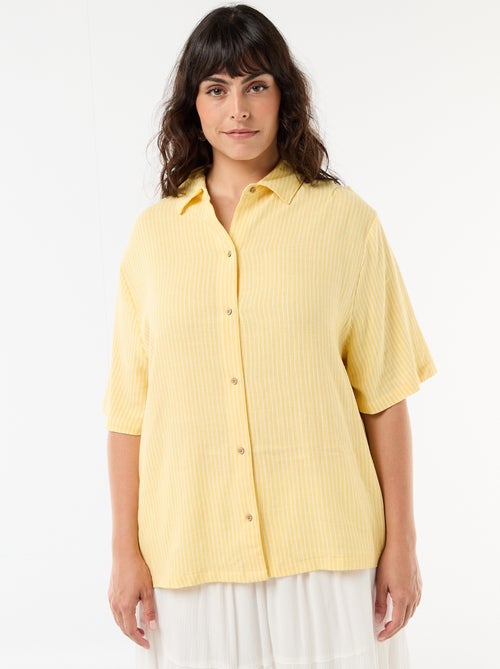 Camisa de manga curta com botões - Kiabi
