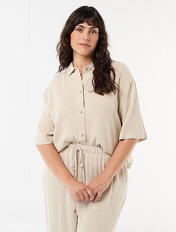 Camisa de manga curta com botões