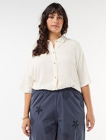 Camisa de manga curta com botões