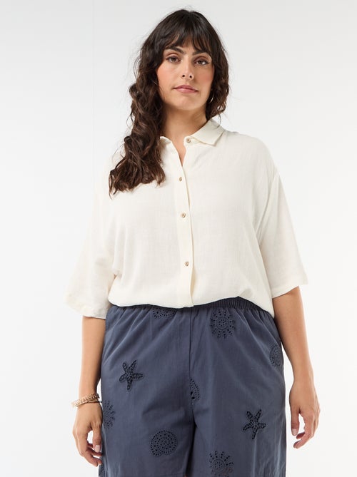 Camisa de manga curta com botões - Kiabi