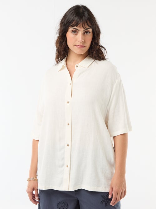 Camisa de manga curta com botões - Kiabi