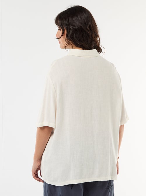 Camisa de manga curta com botões - Kiabi