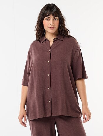 Camisa de manga curta com botões