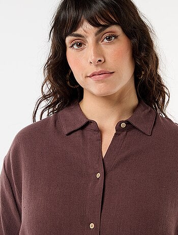 Camisa de manga curta com botões