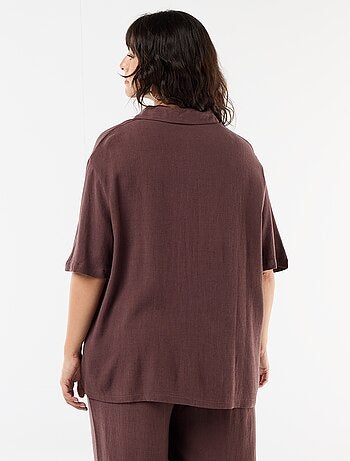 Camisa de manga curta com botões