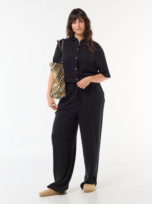 Camisa de manga curta com botões - Kiabi