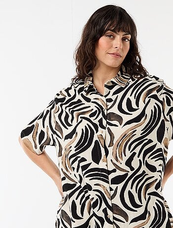 Camisa de manga curta com botões