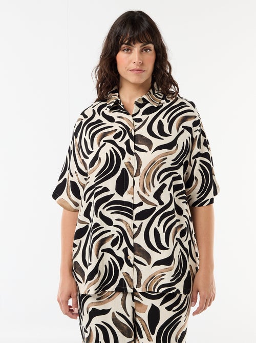 Camisa de manga curta com botões - Kiabi