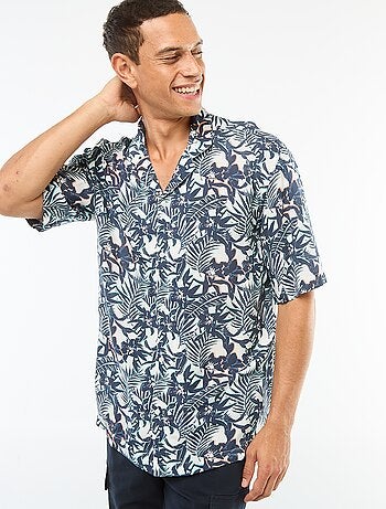 Camisa de manga curta com estampado