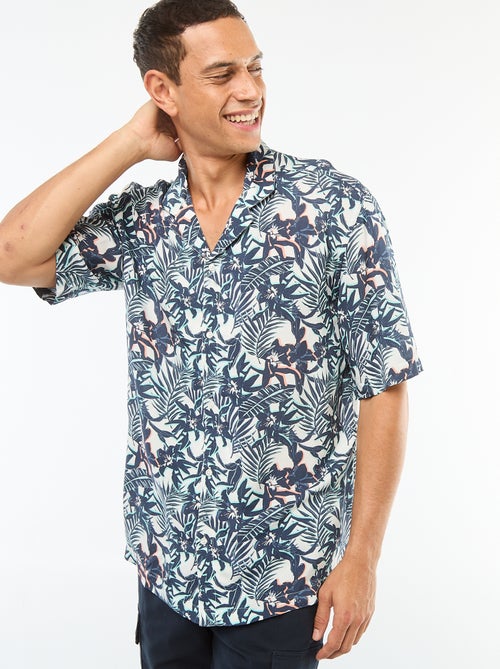 Camisa de manga curta com estampado - Kiabi
