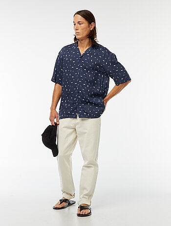 Camisa de manga curta com estampado