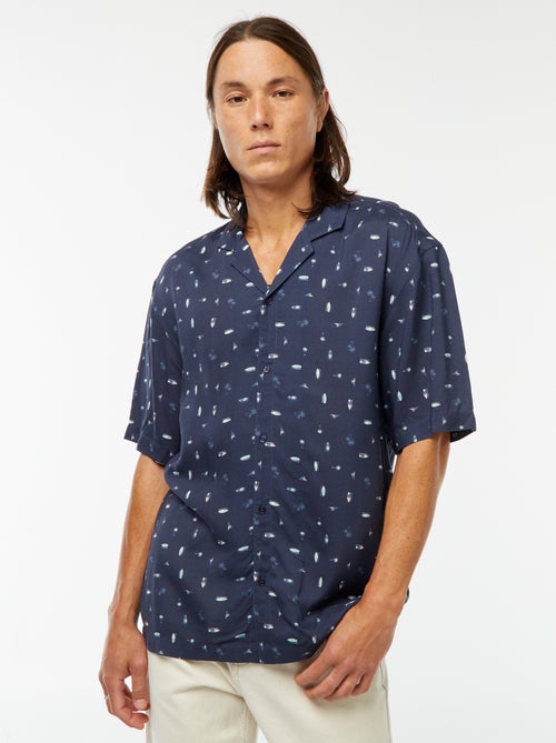 Camisa de manga curta com estampado - Kiabi