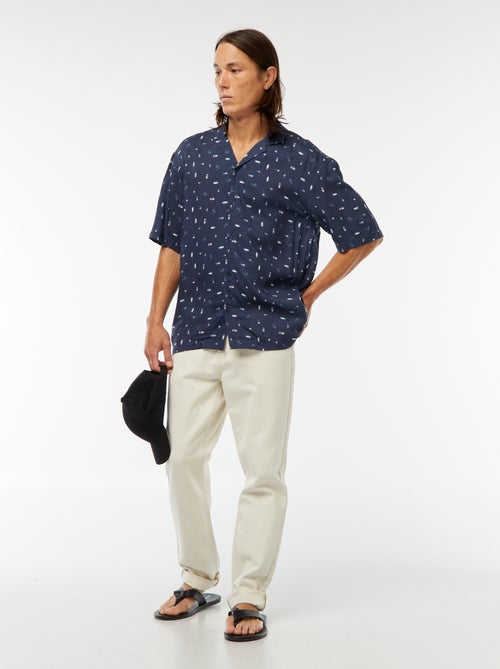 Camisa de manga curta com estampado - Kiabi