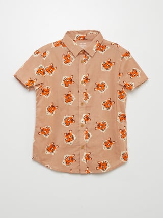 Camisa de manga curta com estampado
