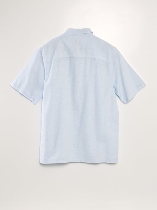 Camisa de manga curta com linho - Kiabi