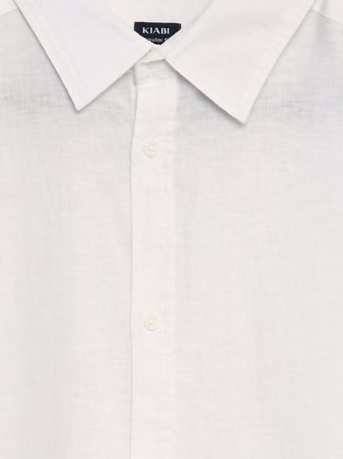 Camisa de manga curta com linho - Kiabi