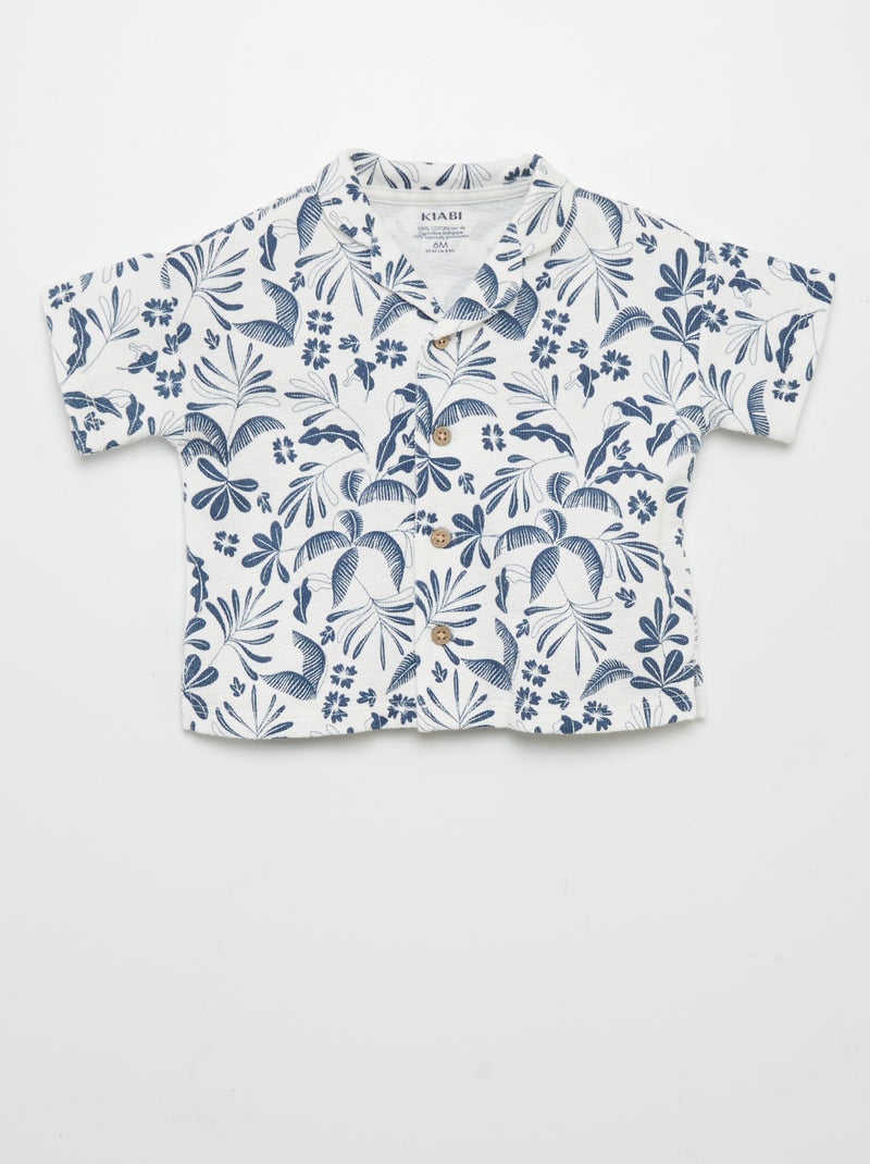 Camisa de manga curta com motivo BRANCO - Kiabi