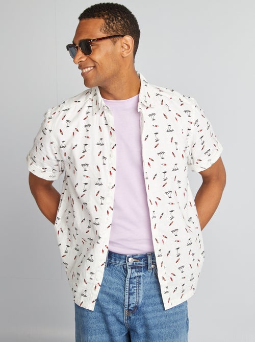 Camisa de manga curta com motivo - Kiabi