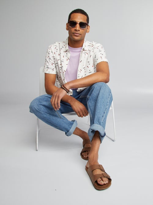 Camisa de manga curta com motivo - Kiabi